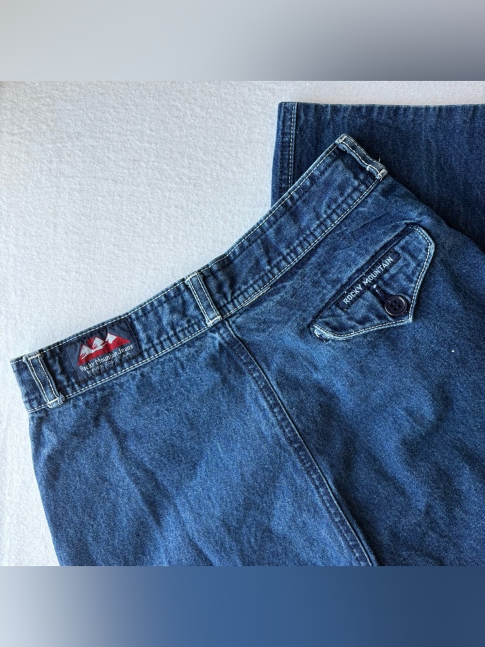 Vintage 80s Rocky Mountain Mom Jeans Womens Size 0 Hi-Rise Bareback USA Cowgirl